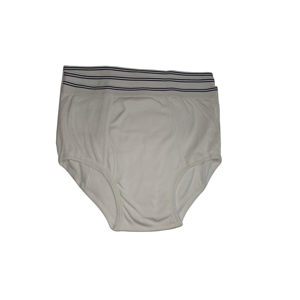 NWOT VTG Tiger Briefs Y2k 80s Men 44-46 White Cotton Style Underwear 3 Pack